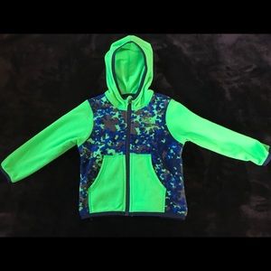 Baby Camo & Bright green The North Face jacket.